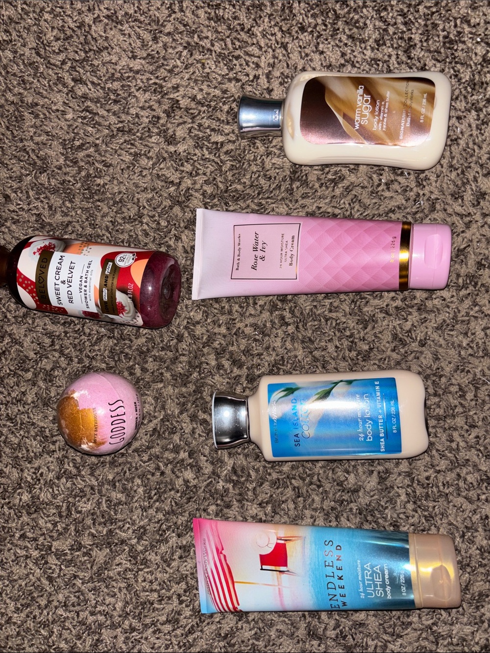 Bath & Body Works Assorted Pink and Cream Body Lotions & Bath Bomb & Bath Gel
